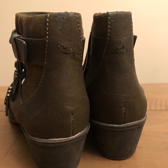 Circus by Sam Edelman Harley Olive or Moss Green Suede Ankle Boots - Picture 13 of 13